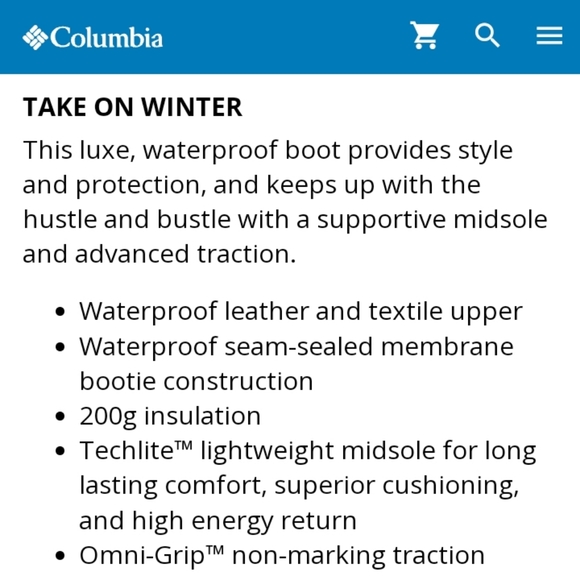 Columbia waterproof boot size7 - Picture 6 of 7